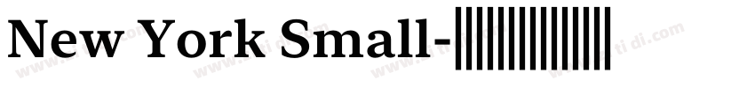 New York Small字体转换